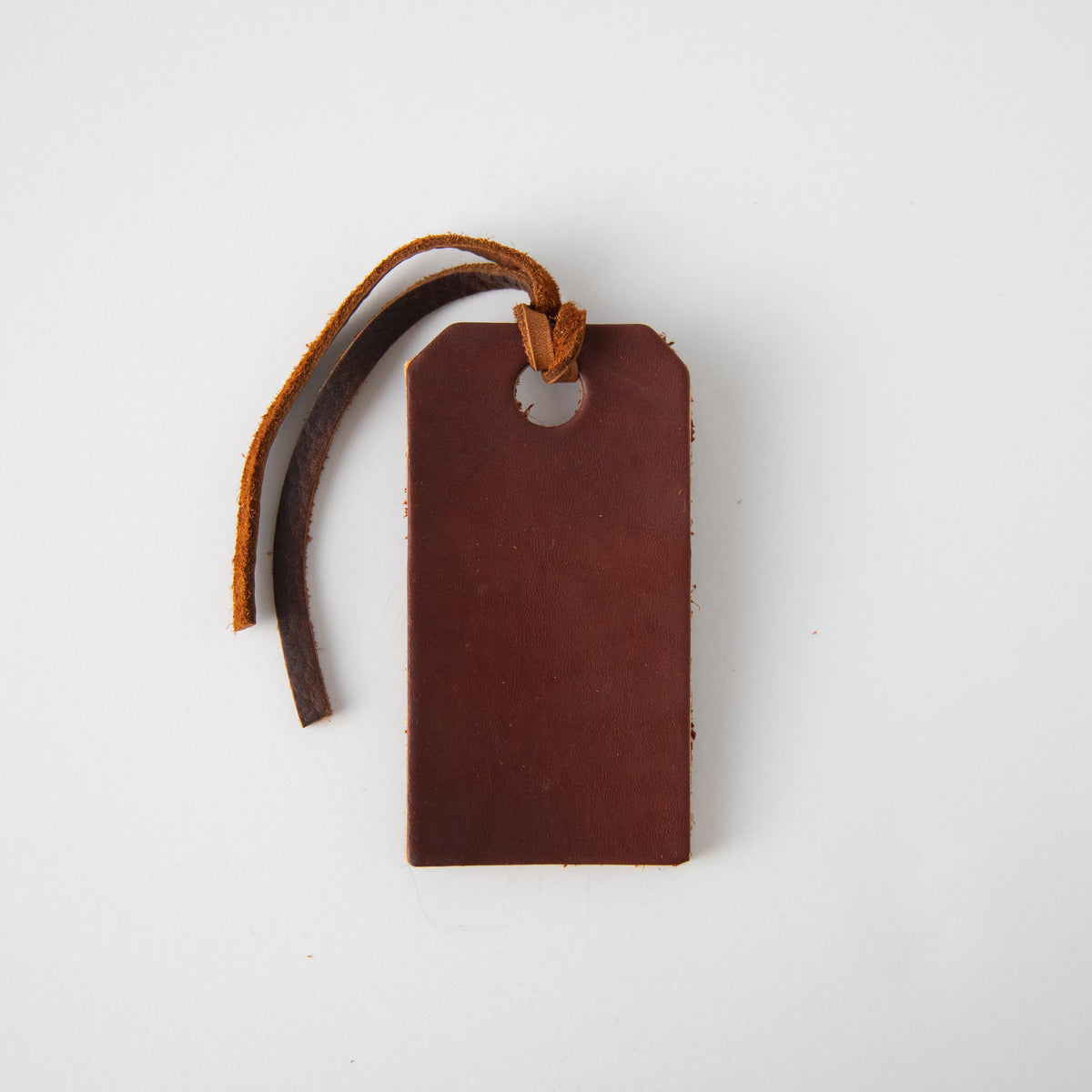 Standard Rectangular Luggage Tag | Full grain leather  Roots Leather Luggage Tags - Rich Brown display picture 1