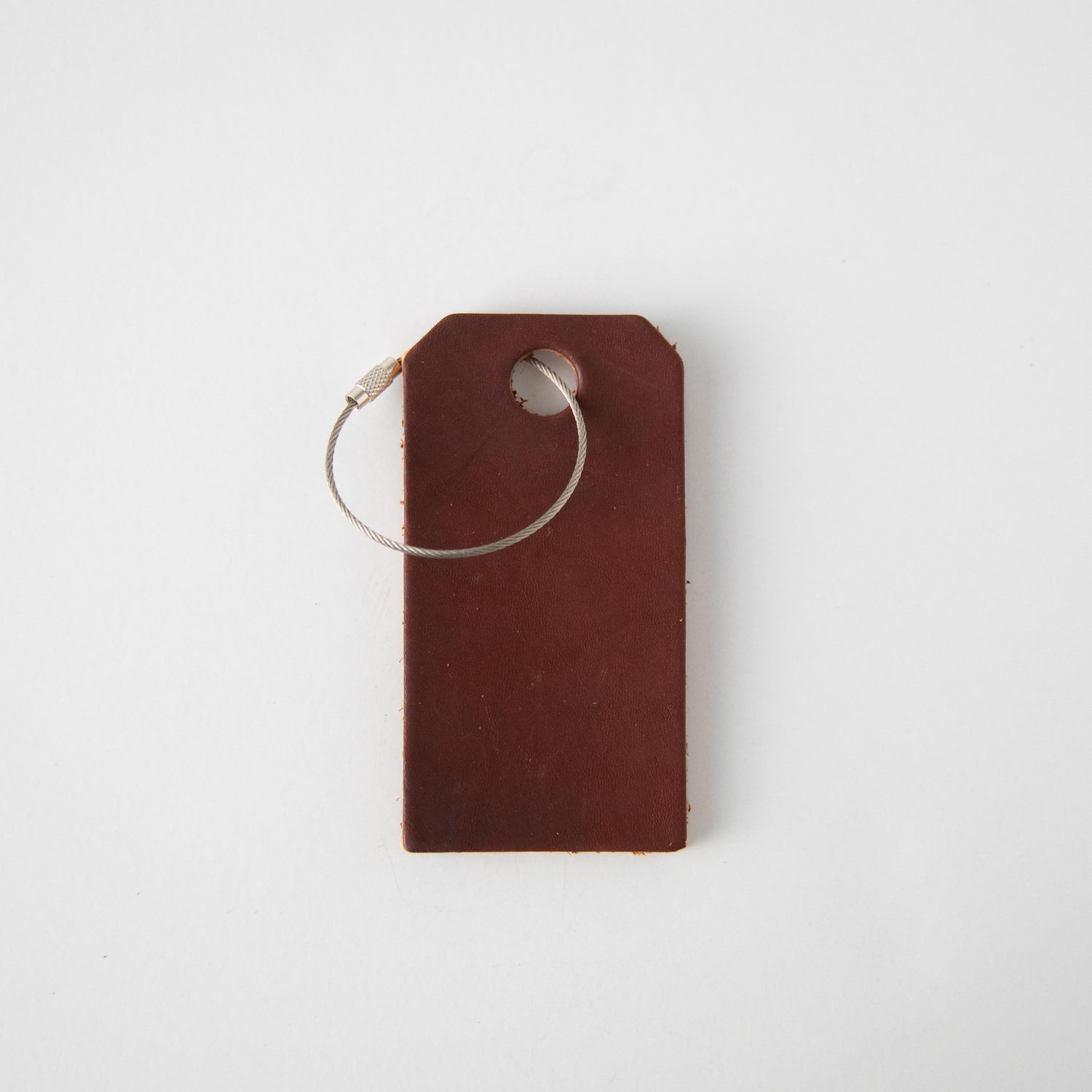 Brown Leather Tag- personalized luggage tags - custom luggage tags - KMM &amp; Co.