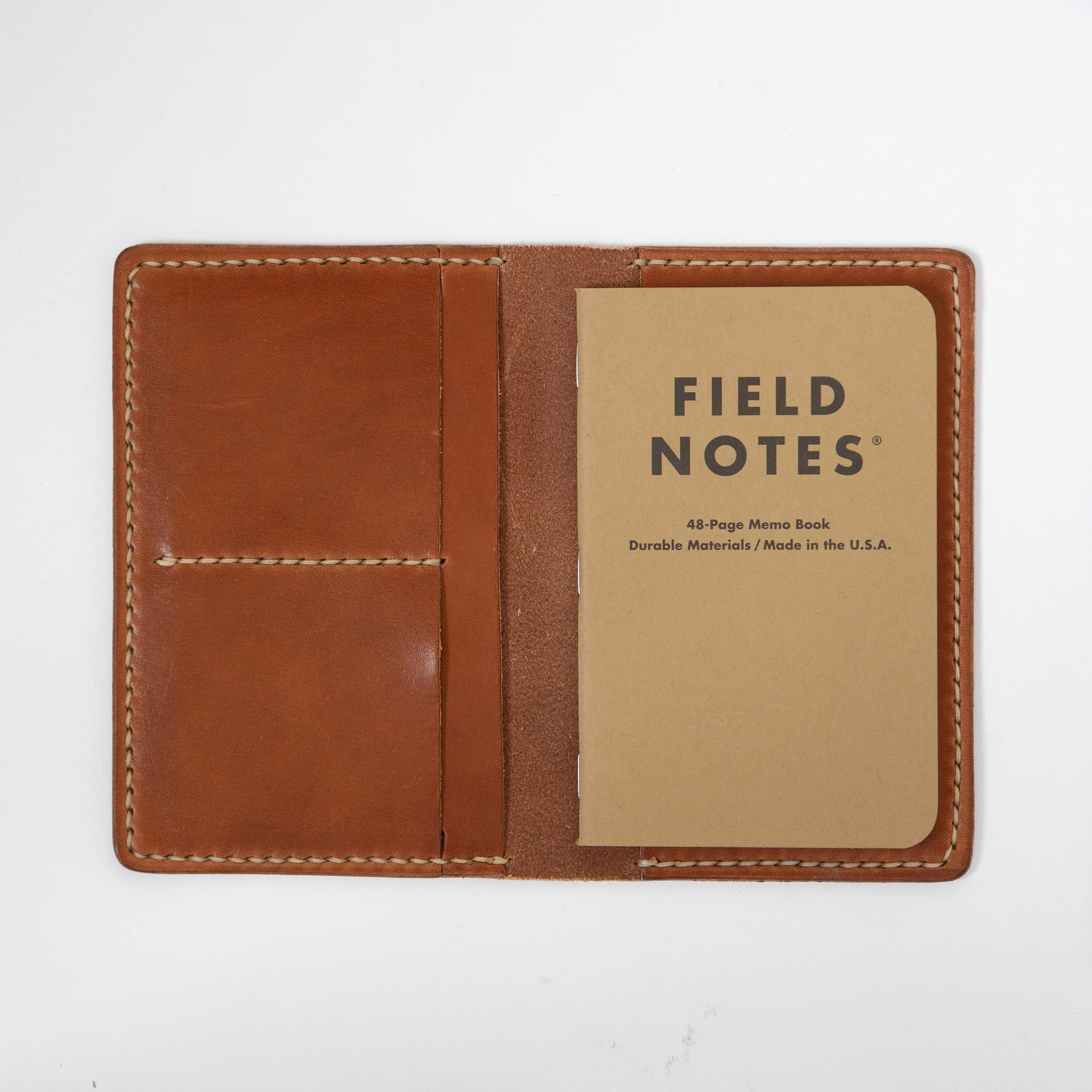 Buck Brown Notebook Wallet- leather notebook cover - passport holder - KMM &amp; Co.