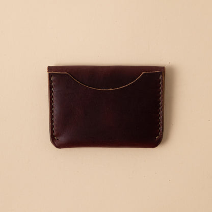Burgundy Chromexcel Flap Wallet- mens leather wallet - handmade leather wallets at KMM &amp; Co.
