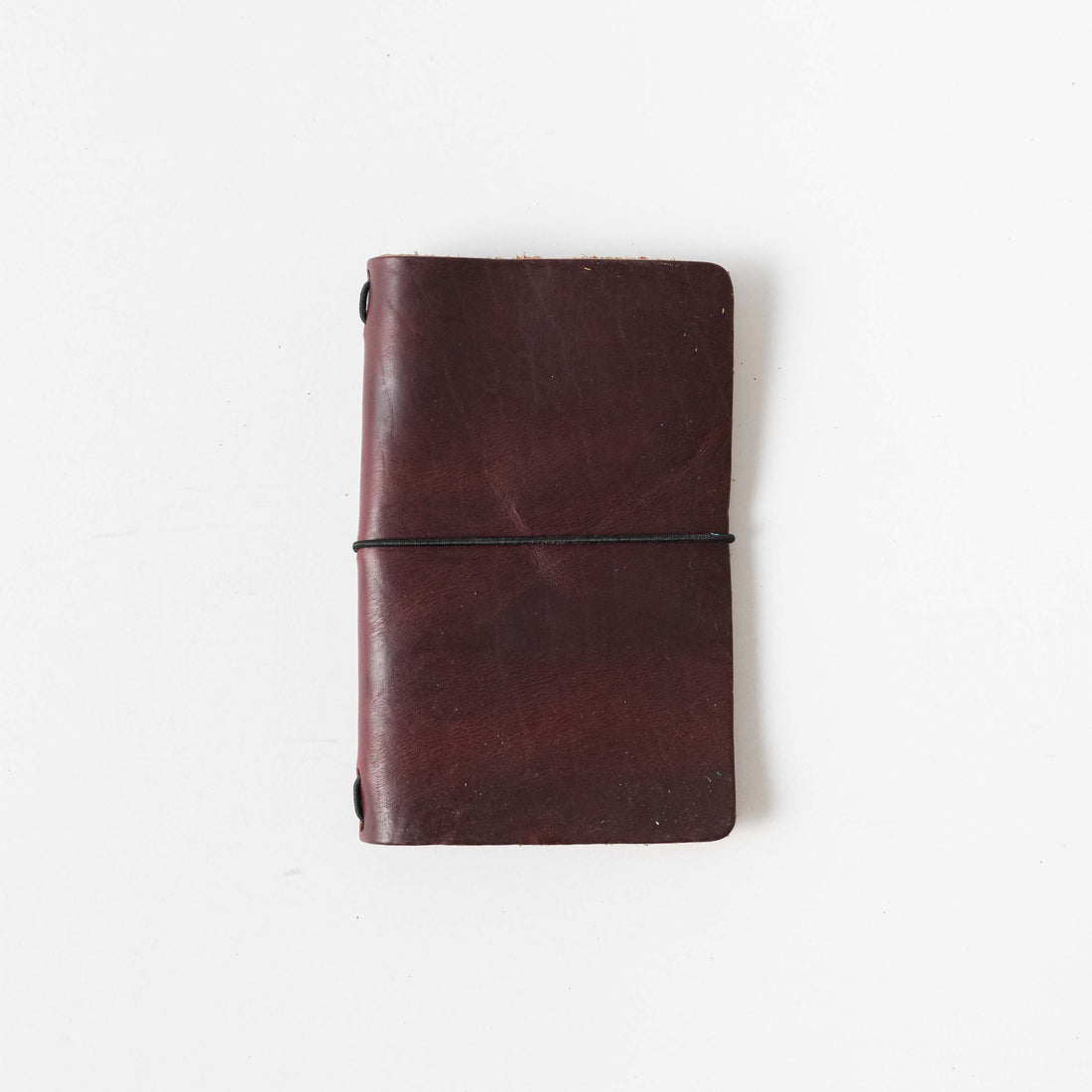 Burgundy Chromexcel Travel Notebook- leather journal - leather notebook - KMM &amp; Co.