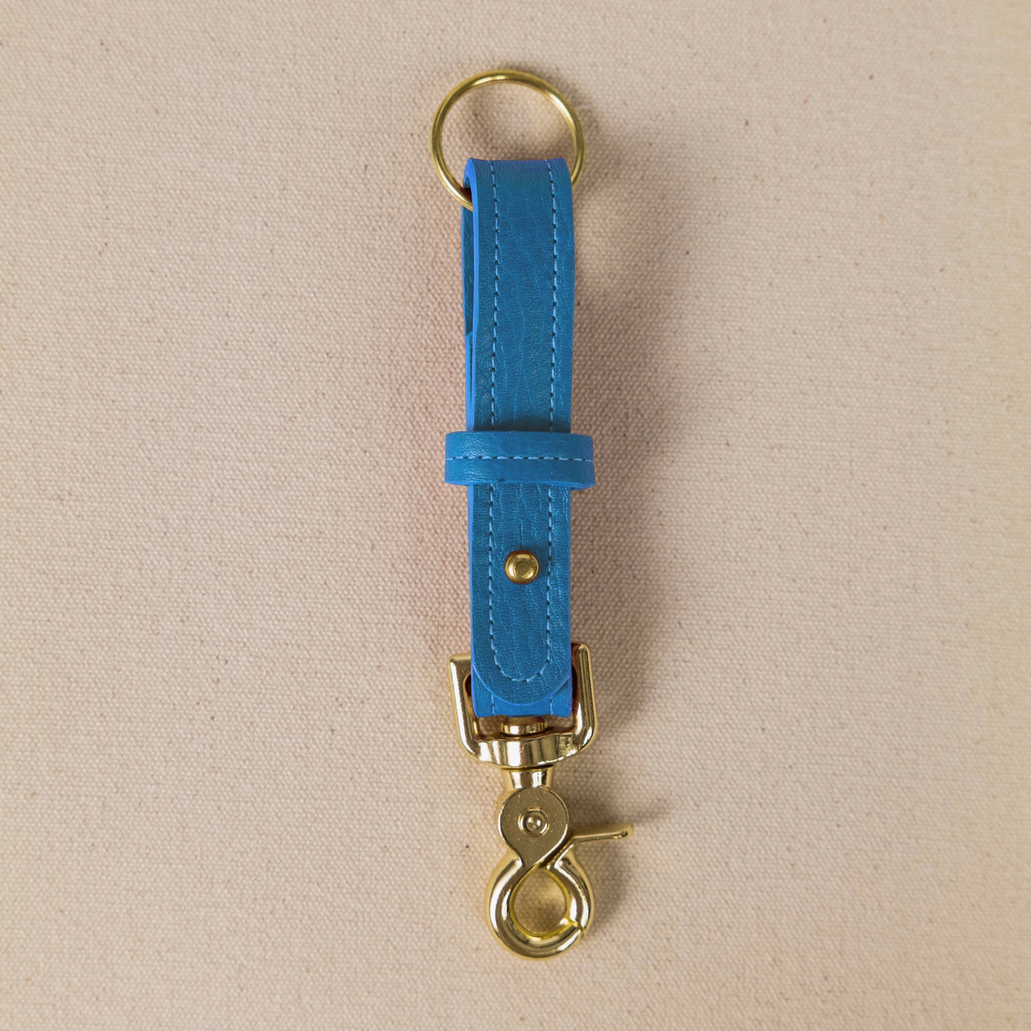 Cerulean Cypress Key Lanyard- leather keychain for men and women - KMM &amp; Co.