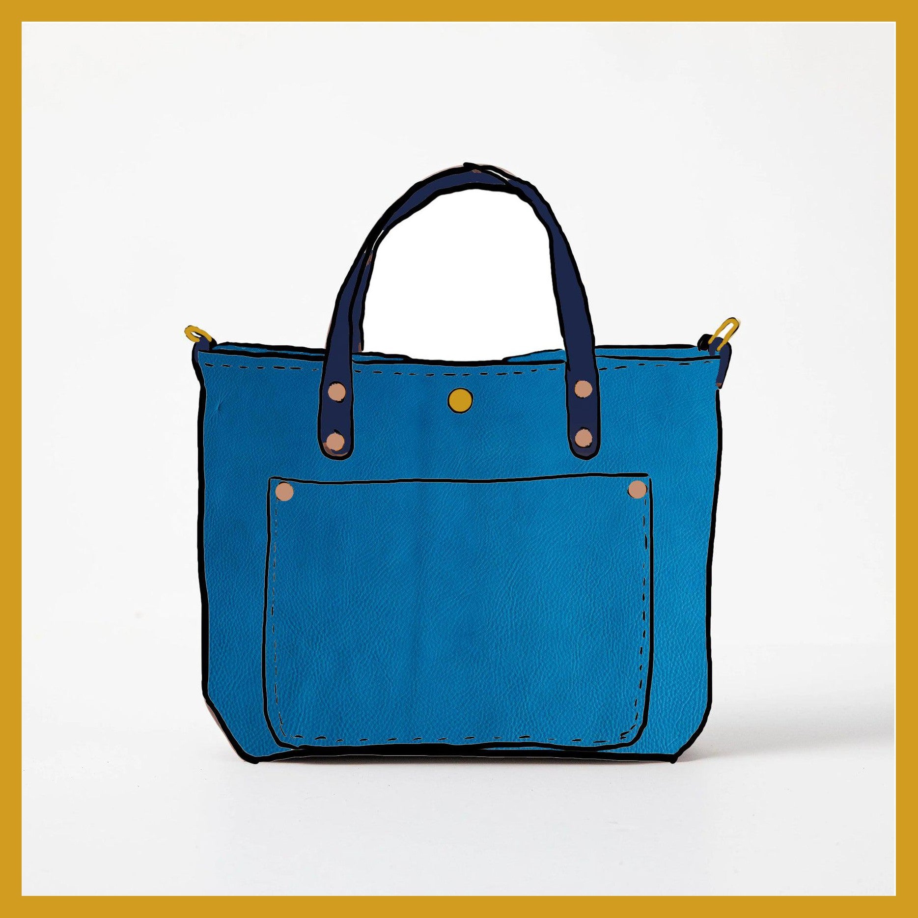 Scratch-and-Dent Cerulean Cypress Mini Travel Tote