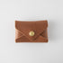 Cognac Card Envelope- card holder wallet - leather wallet made in America at KMM & Co.