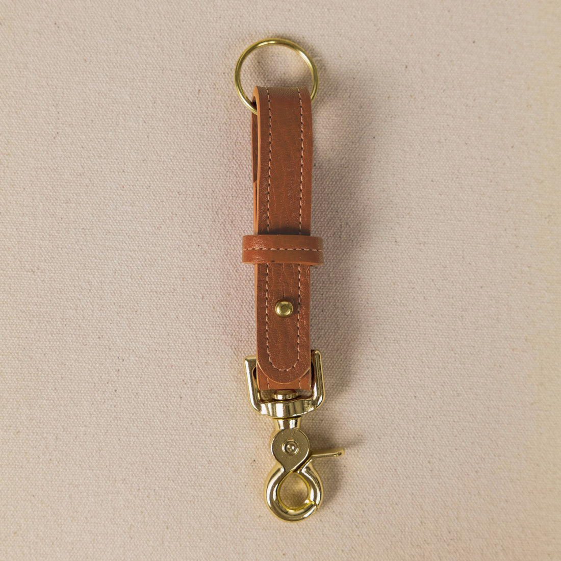 Cognac Cypress Key Lanyard- leather keychain for men and women - KMM &amp; Co.