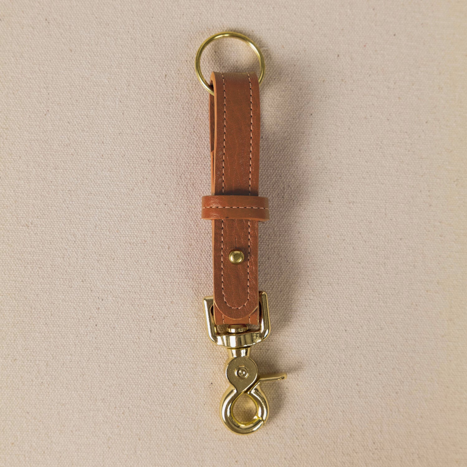 Cognac Cypress Key Lanyard- leather keychain for men and women - KMM &amp; Co.