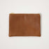 Cognac Cypress Medium Zip Pouch- leather zipper pouch - KMM & Co.