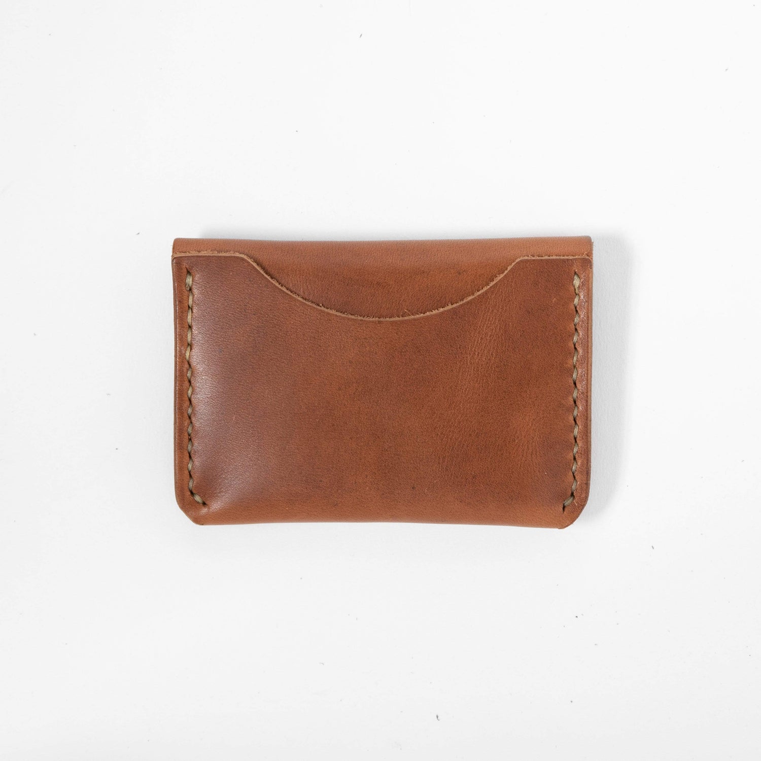 Cognac Flap Wallet- mens leather wallet - handmade leather wallets at KMM &amp; Co.