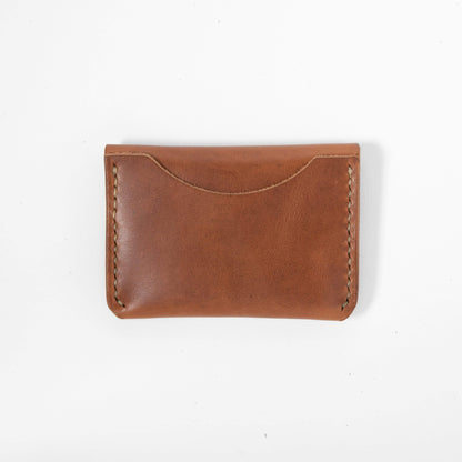 Cognac Flap Wallet- mens leather wallet - handmade leather wallets at KMM &amp; Co.