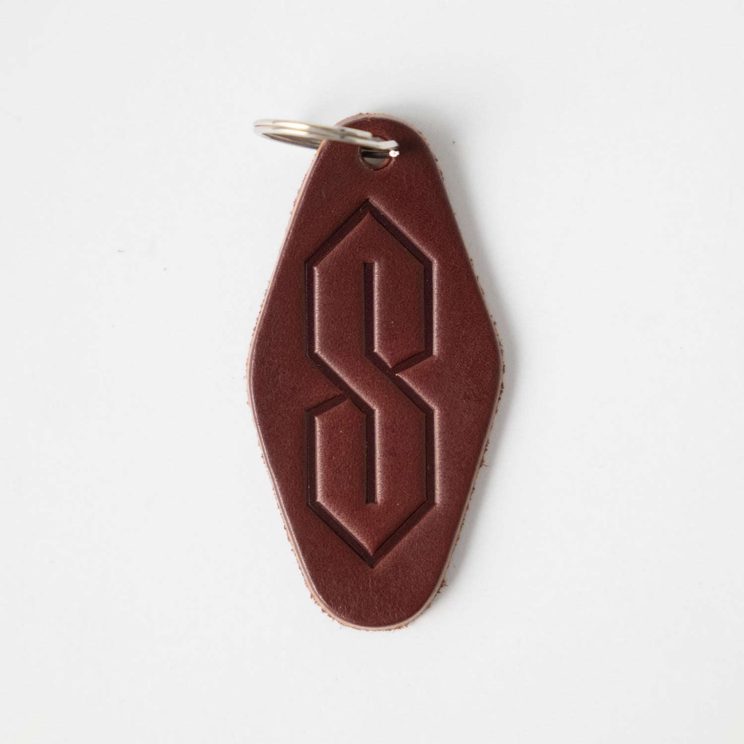 &quot;Cool S&quot; Key Fob- leather keychain - leather key holder - leather key fob - KMM &amp; Co.