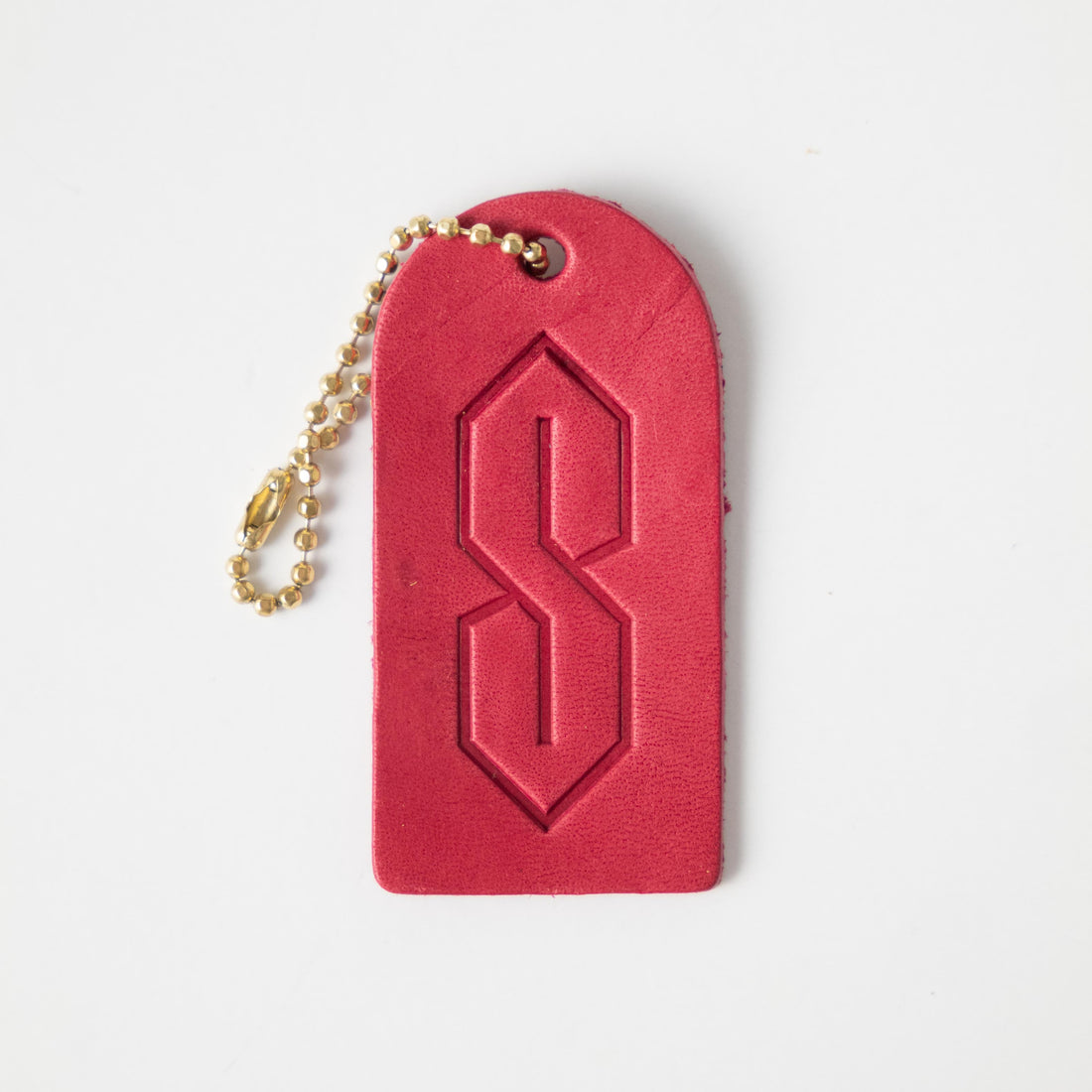 "Cool S" Mini Leather Tag- personalized luggage tags - custom luggage tags - KMM & Co.