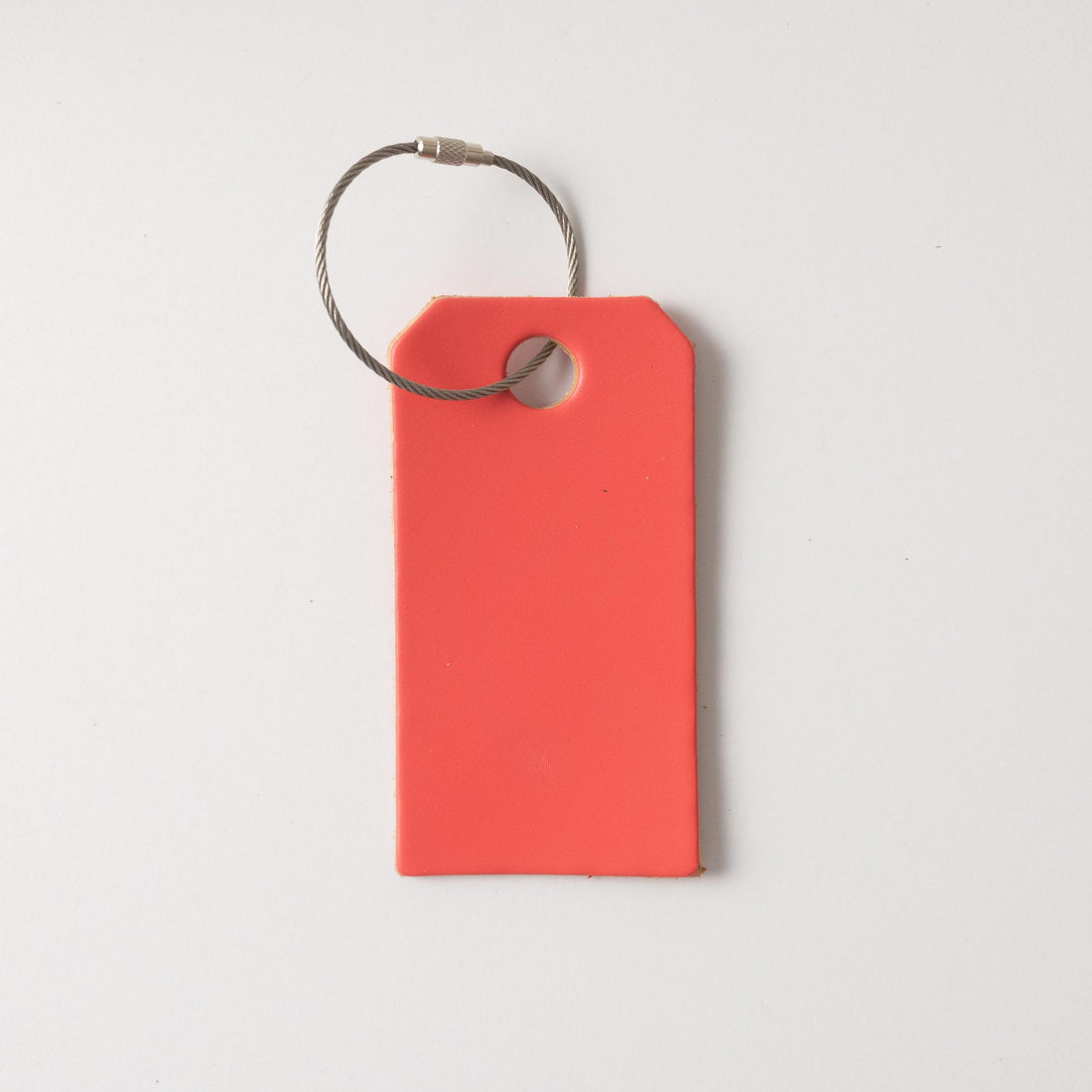 Coral Leather Tag- personalized luggage tags - custom luggage tags - KMM & Co.
