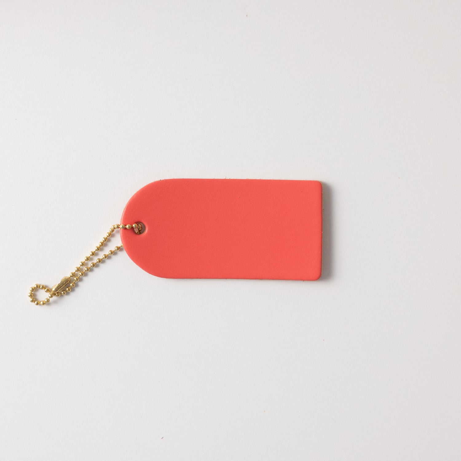 Coral Mini Leather Tag- personalized luggage tags - custom luggage tags - KMM &amp; Co.