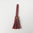Cranberry Crazy Horse Leather Tassel- leather tassel keychain - KMM & Co.