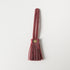 Cranberry Crazy Horse Mini Tassel- leather tassel keychain - KMM & Co.