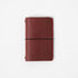 Cranberry Crazy Horse Travel Notebook- leather journal - leather notebook - KMM & Co.