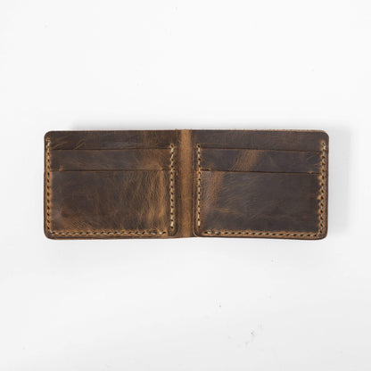Crazy Horse Billfold- leather billfold wallet - mens leather bifold wallet - KMM &amp; Co.