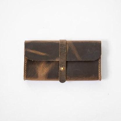 Crazy Horse Clutch Wallet- leather clutch bag - leather handmade bags - KMM &amp; Co.