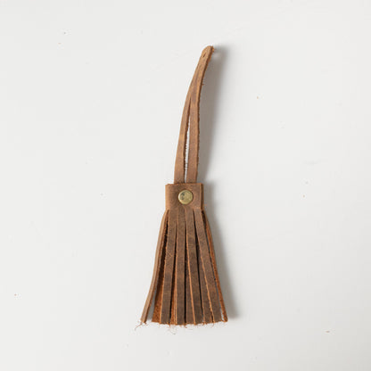 Crazy Horse Leather Tassel- leather tassel keychain - KMM &amp; Co.