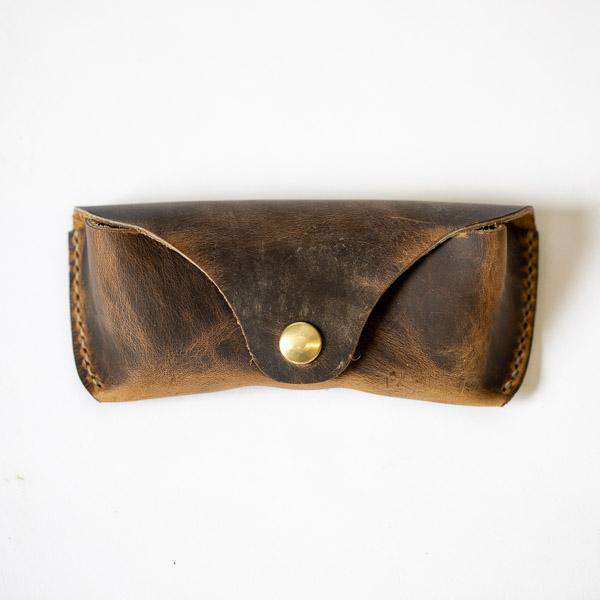 Crazy Horse Sunglasses Case- leather glasses case - KMM &amp; Co.