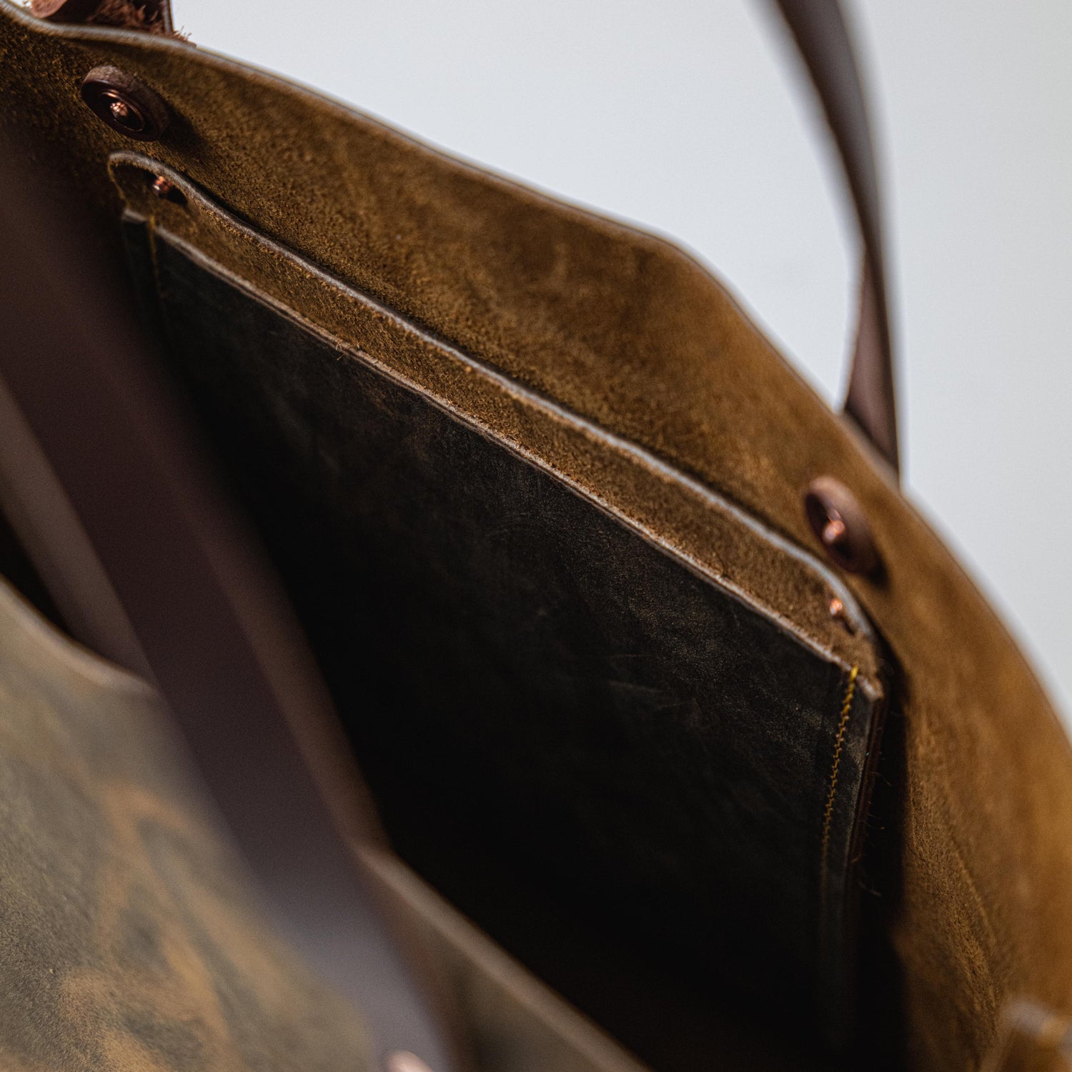 Grey Soft Leather Bucket Handbag Basket Bag with Inner Pouch