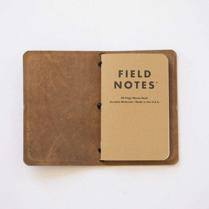 Crazy Horse Travel Notebook- leather journal - leather notebook - KMM &amp; Co.