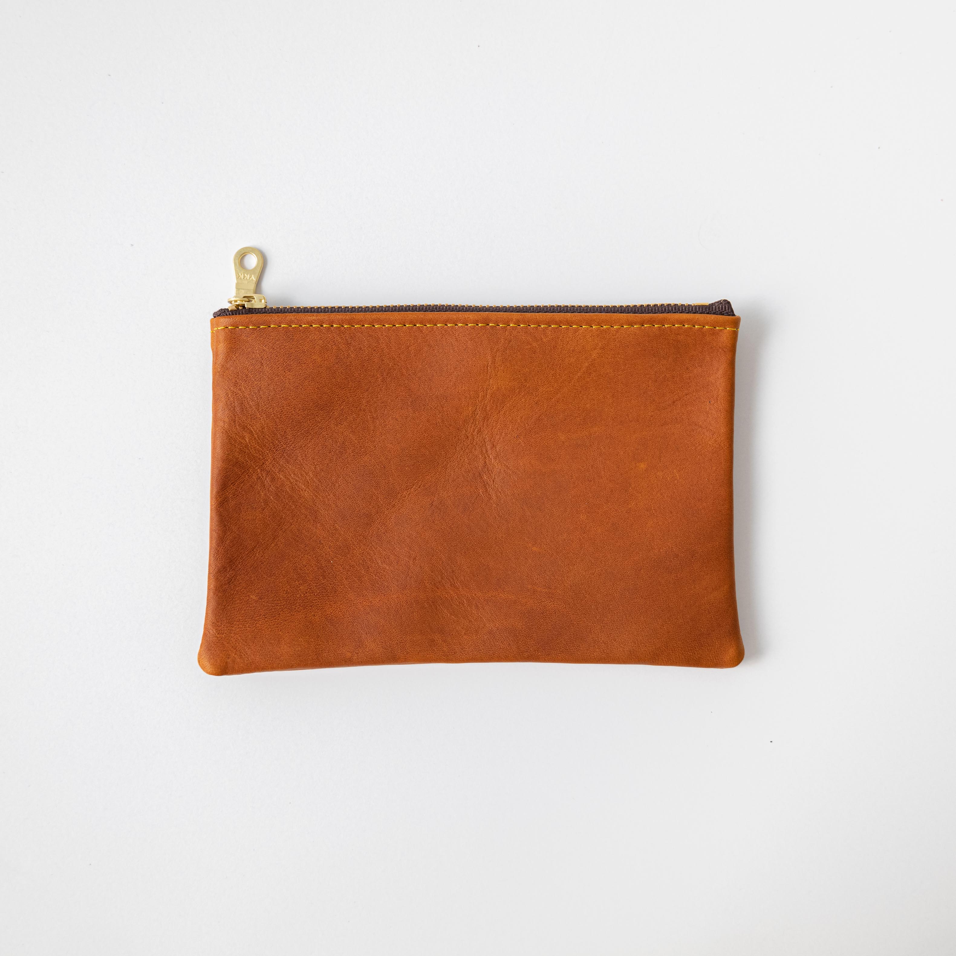 ZIP POUCH SMALL COGNAC – Will Leather Goods
