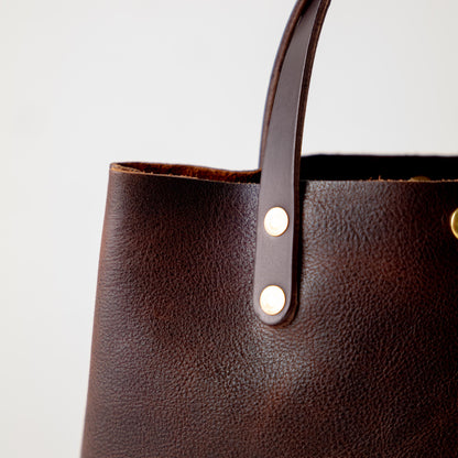 Dark Brown Bulldog East West Tote