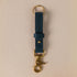 Dark Teal Bulldog Key Lanyard- leather keychain for men and women - KMM & Co.