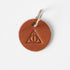 Deathly Hallows Circle Key Fob- leather keychain - leather key holder - leather key fob - KMM & Co.