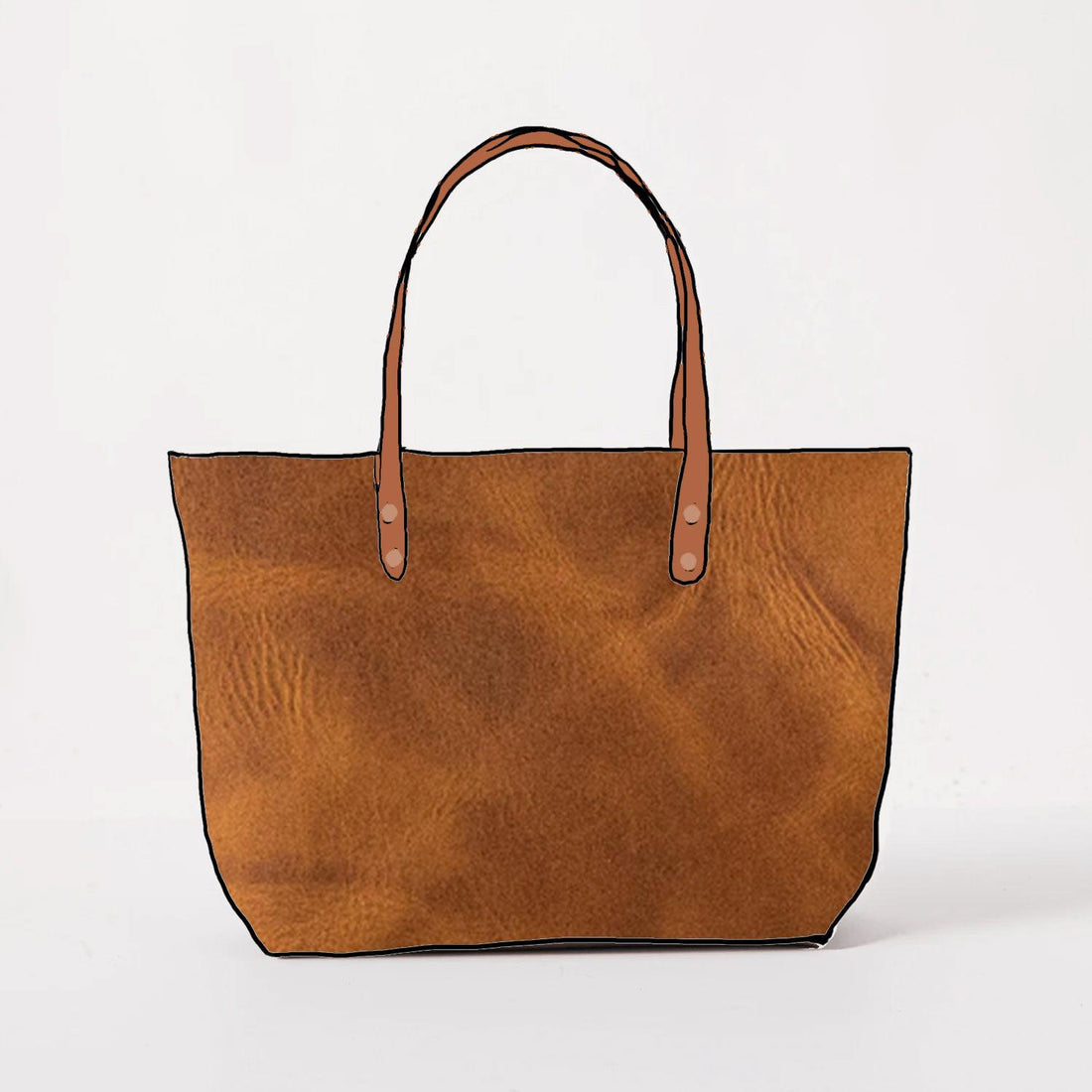 Bold East/West shopping bag in grained leather
