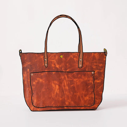 English Tan Derby East West Travel Tote