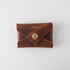 English Tan Card Envelope- card holder wallet - leather wallet made in America at KMM & Co.