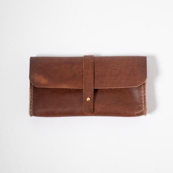 English Tan Clutch Wallet- leather clutch bag - leather handmade bags - KMM &amp; Co.