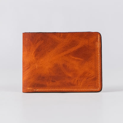 English Tan Dublin Billfold- leather billfold wallet - mens leather bifold wallet - KMM &amp; Co.