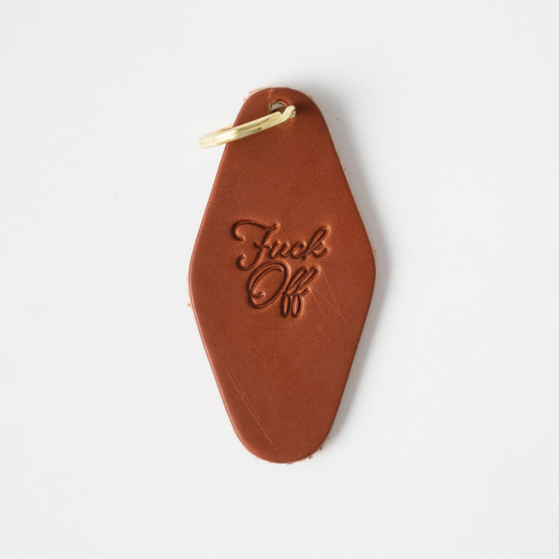 F*ck Off Hotel Key Fob- leather keychain - leather key holder - leather key fob - KMM & Co.