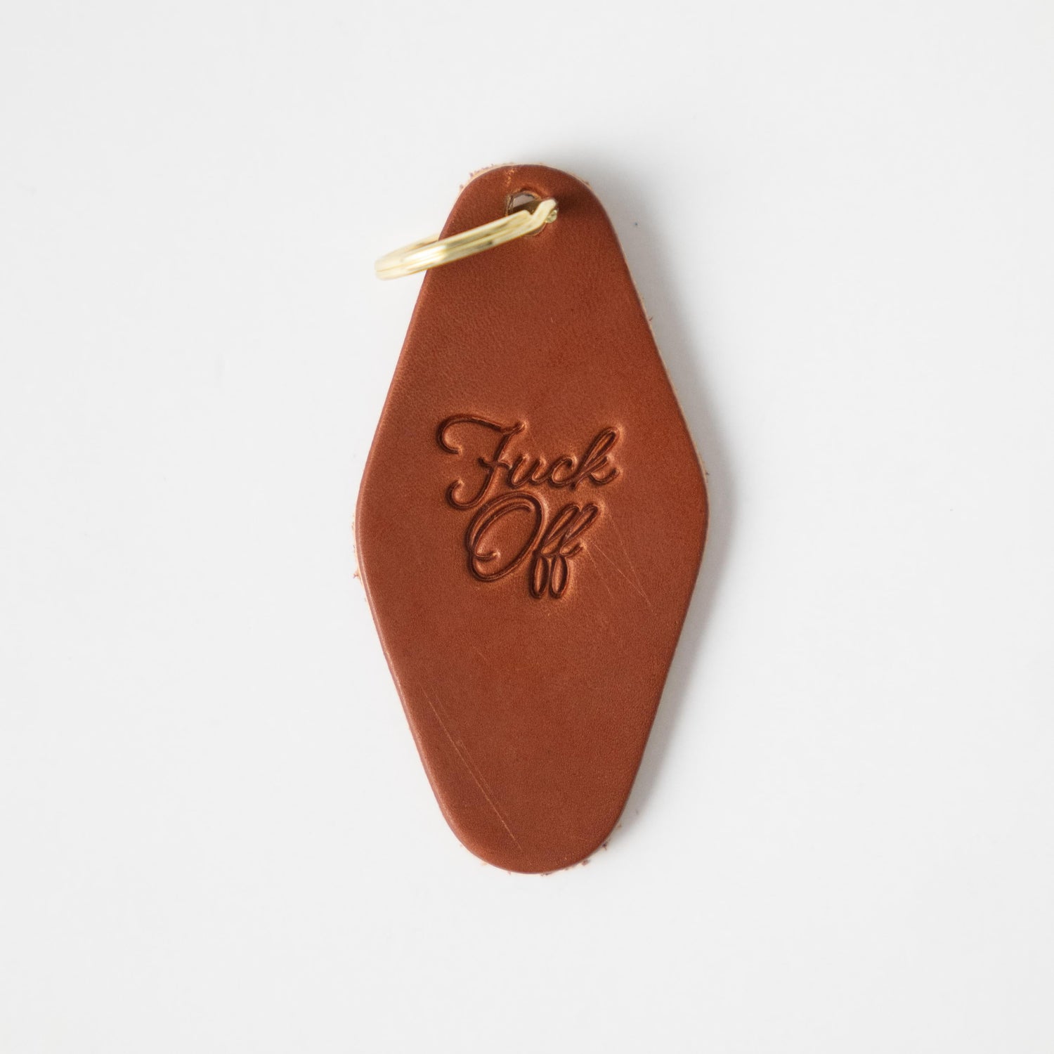 F*ck Off Hotel Key Fob- leather keychain - leather key holder - leather key fob - KMM &amp; Co.