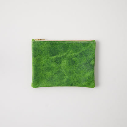 Fern Kodiak Small Zip Pouch- small zipper pouch - leather zipper pouch - KMM &amp; Co.