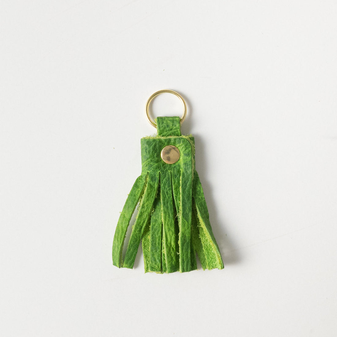 Fern Kodiak Tassel Keychain- leather tassel keychain - KMM &amp; Co.