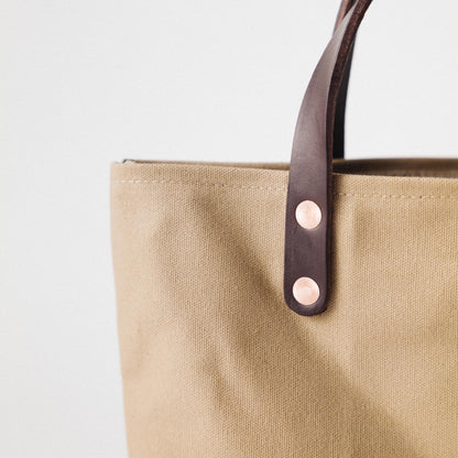 Field Tan Canvas Mini Tote