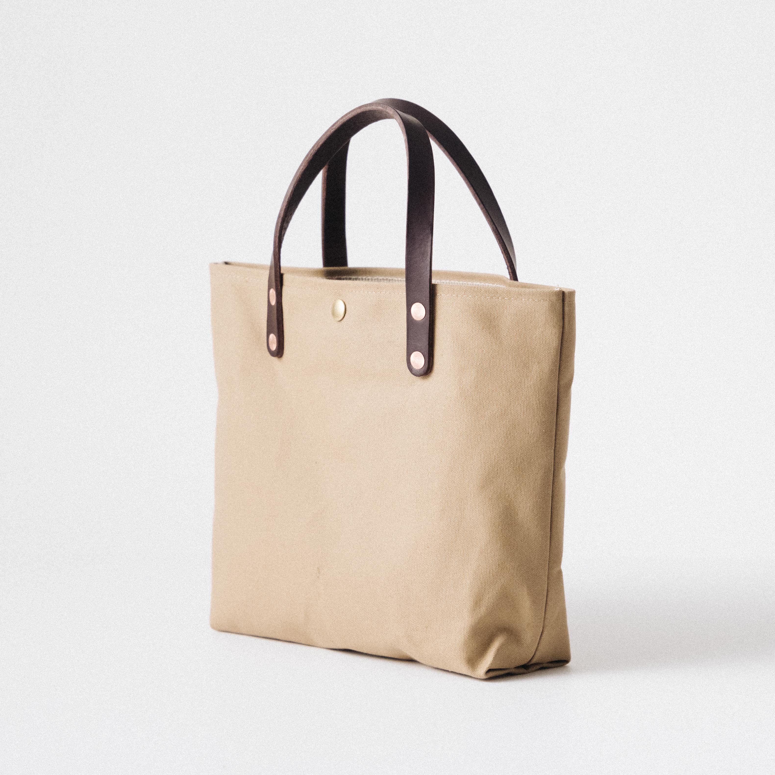 Field Tan Canvas Mini Tote