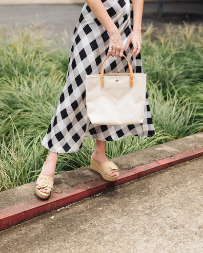 Field Tan Canvas Mini Tote