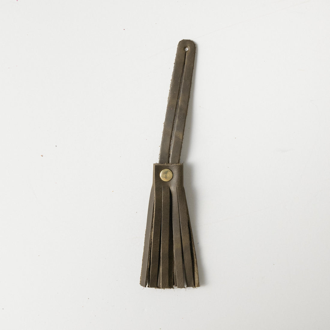 Forest Green Leather Tassel- leather tassel keychain - KMM & Co.