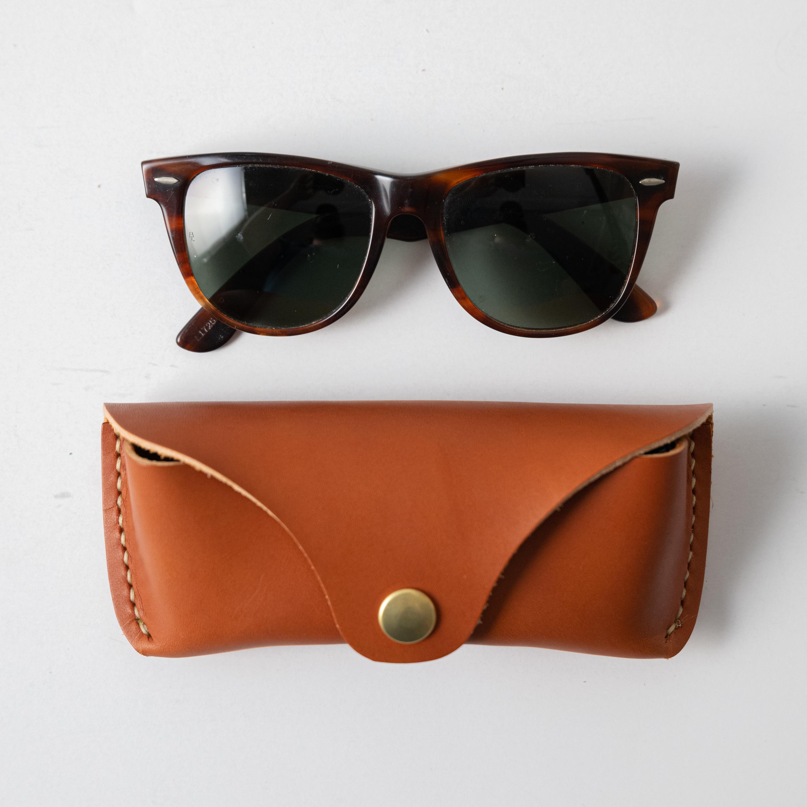 Buy Ray Ban Case-leather Sunglasses Case-glasses Case Whiskey Saddle Leather -leather Reinforced Glasses Case-personalized Glasses Protector Online in  India - Etsy