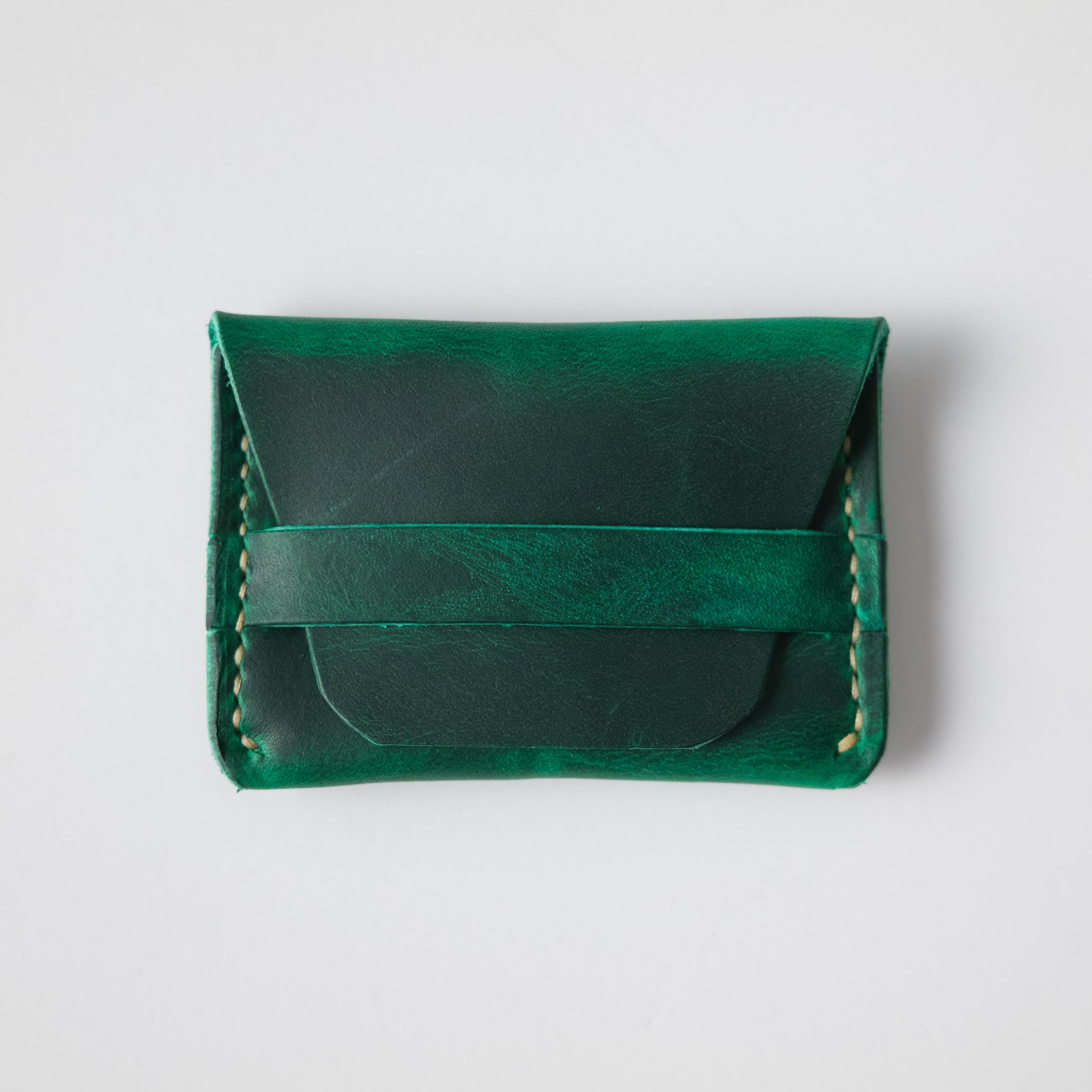 Golf Green Dublin Flap Wallet- mens leather wallet - handmade leather wallets at KMM &amp; Co.