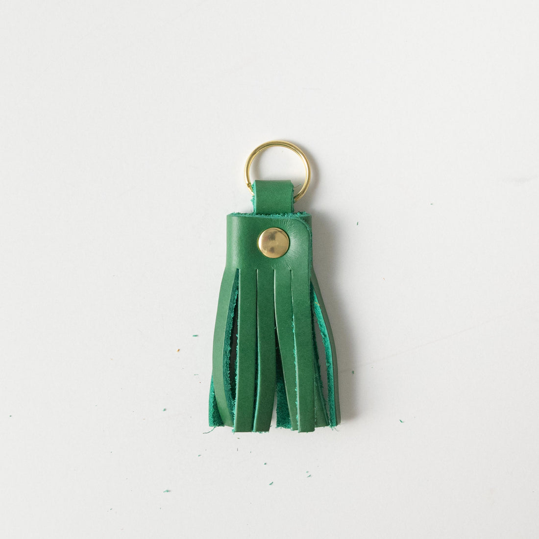 Green Cavalier Tassel Keychain- leather tassel keychain - KMM &amp; Co.
