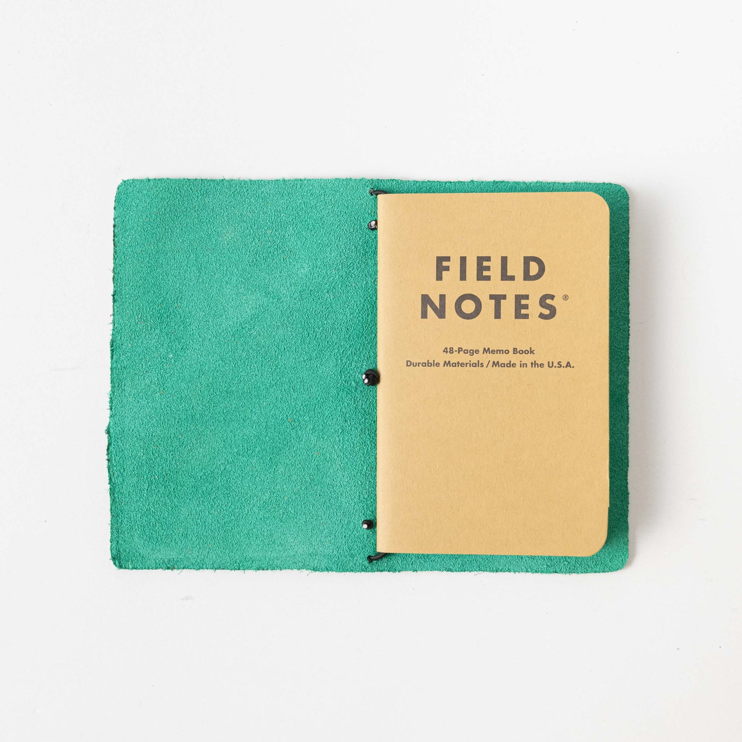 Green Cavalier Travel Notebook- leather journal - leather notebook - KMM &amp; Co.