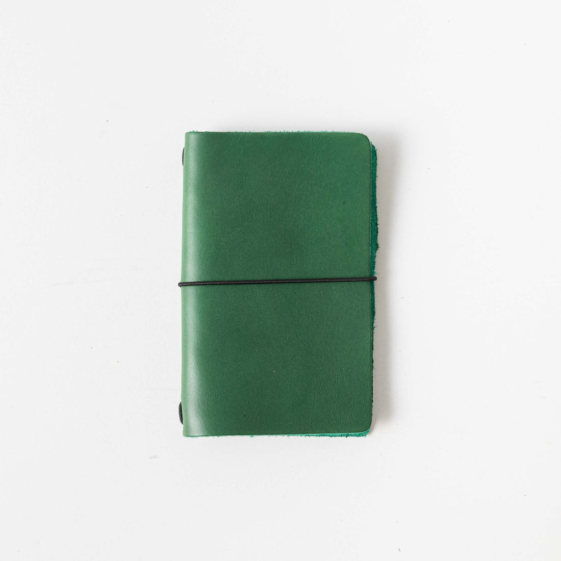 Green Cavalier Travel Notebook- leather journal - leather notebook - KMM &amp; Co.
