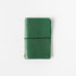 Green Cavalier Travel Notebook- leather journal - leather notebook - KMM & Co.