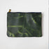 Green Cheaha Medium Zip Pouch- leather zipper pouch - KMM & Co.